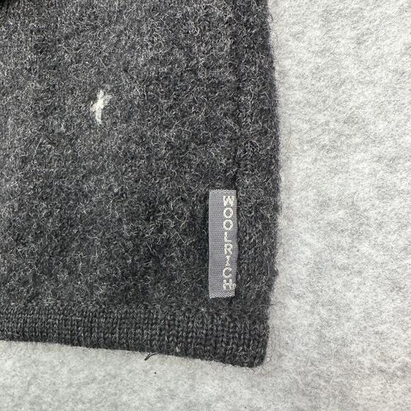 Woolrich Wool Sweater Jacket WMNS XL Onyx Heather Colorblock Hooded Zip Dotted - Picture 5 of 12